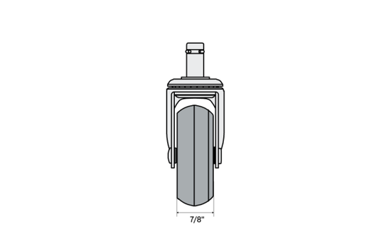 Blade Chair Casters for Hardwood Floors (W4) caster diagram 2