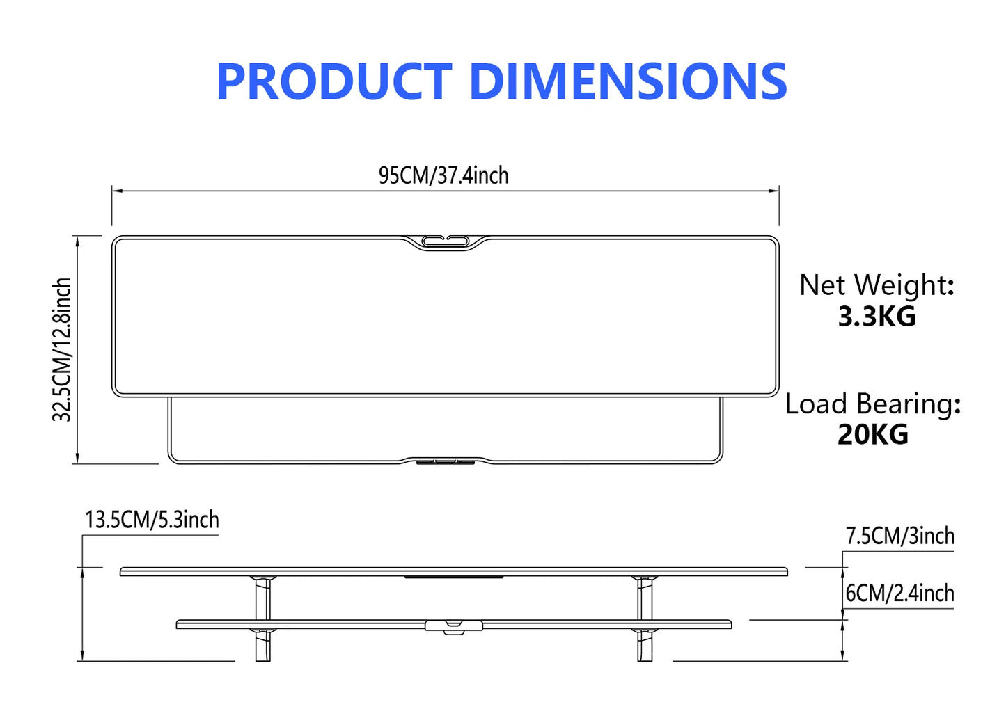 Apex Double-Layer Gaming Monitor Stand with RGB-Ready Design