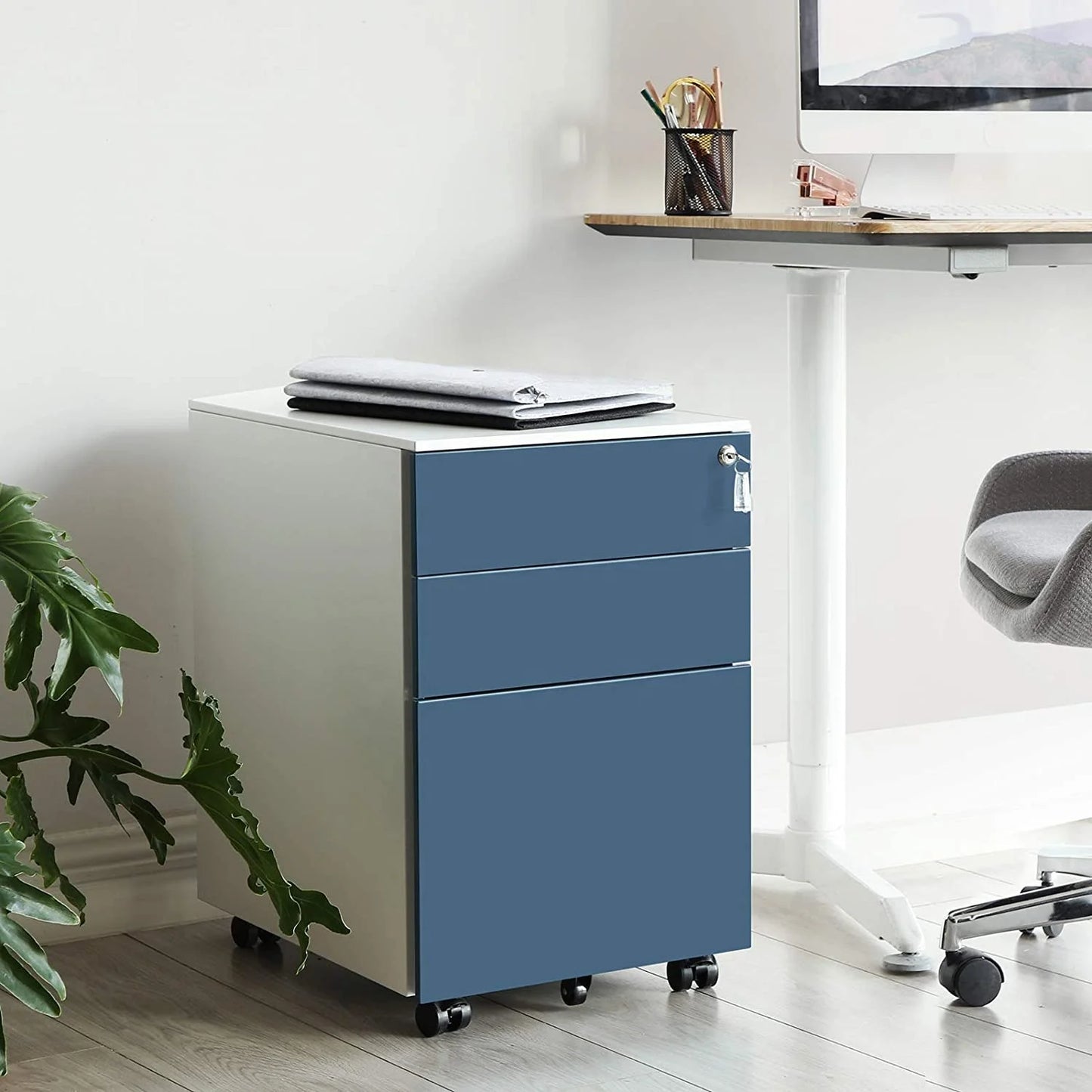 Apex Mobile File Pedestal Cabinet – Locking Steel Storage Unit