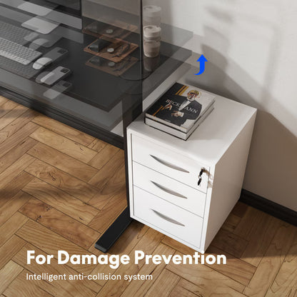 L-Shaped Standing Desk — Chipboard (E2L)