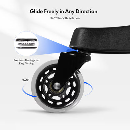 Blade Chair Casters for Hardwood Floors (W4)