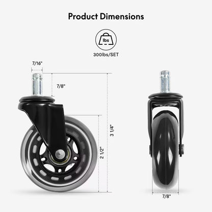Blade Chair Casters for Hardwood Floors (W4)