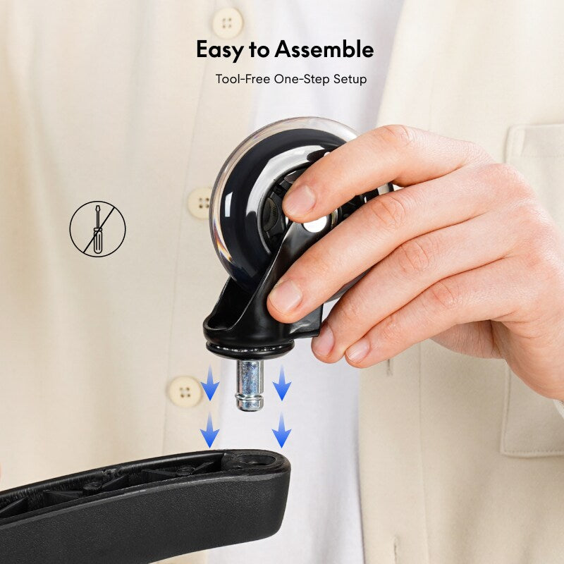 Blade Chair Casters for Hardwood Floors (W4)