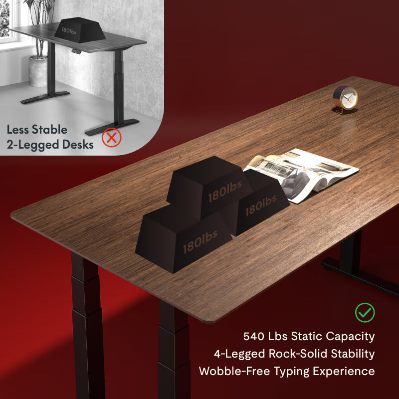 4-leg Standing Desk — Chipboard (E7 Plus)