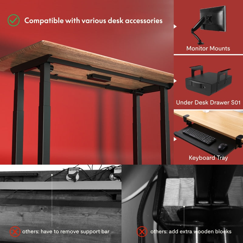4-leg Standing Desk — Chipboard (E7 Plus)