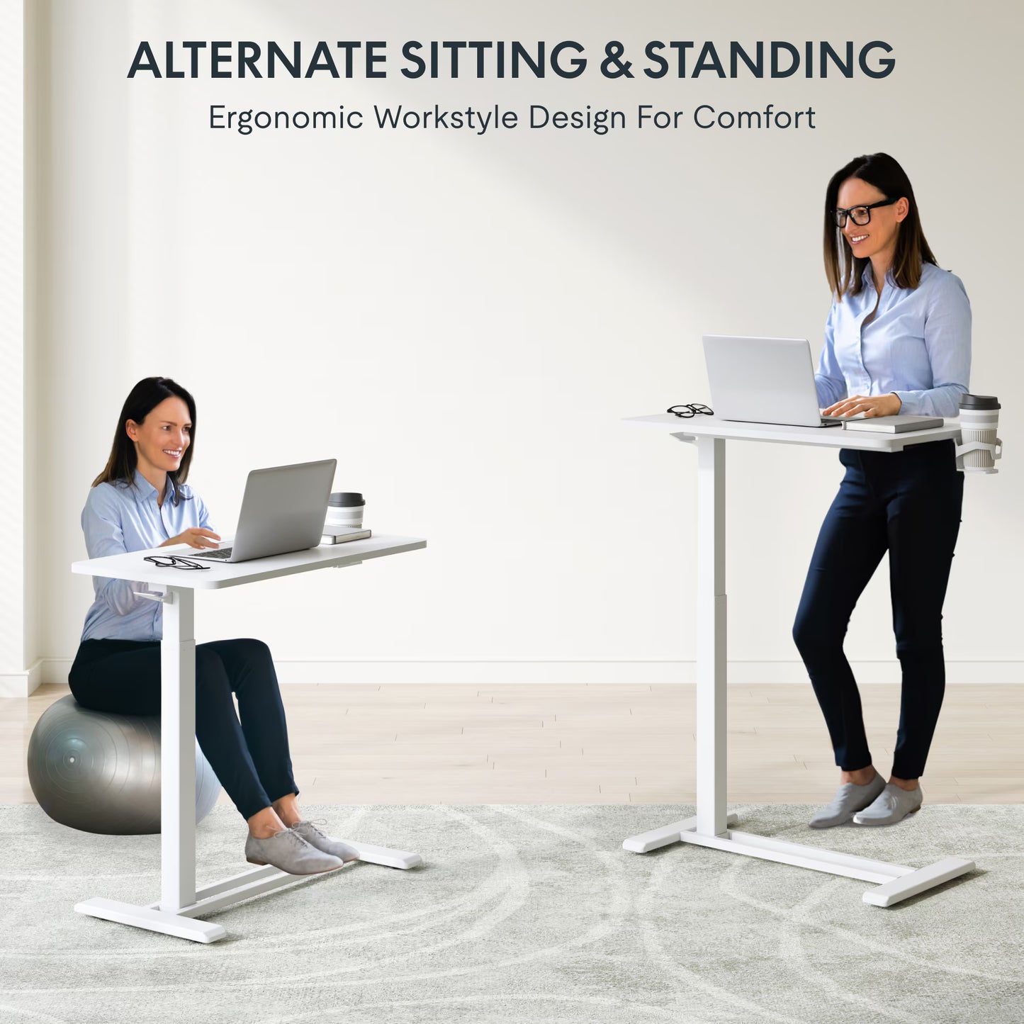 Height Adjustable Side Desk Overbed Table (H5)