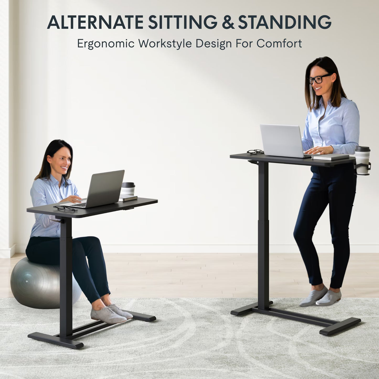 Height Adjustable Side Desk Overbed Table (H5)