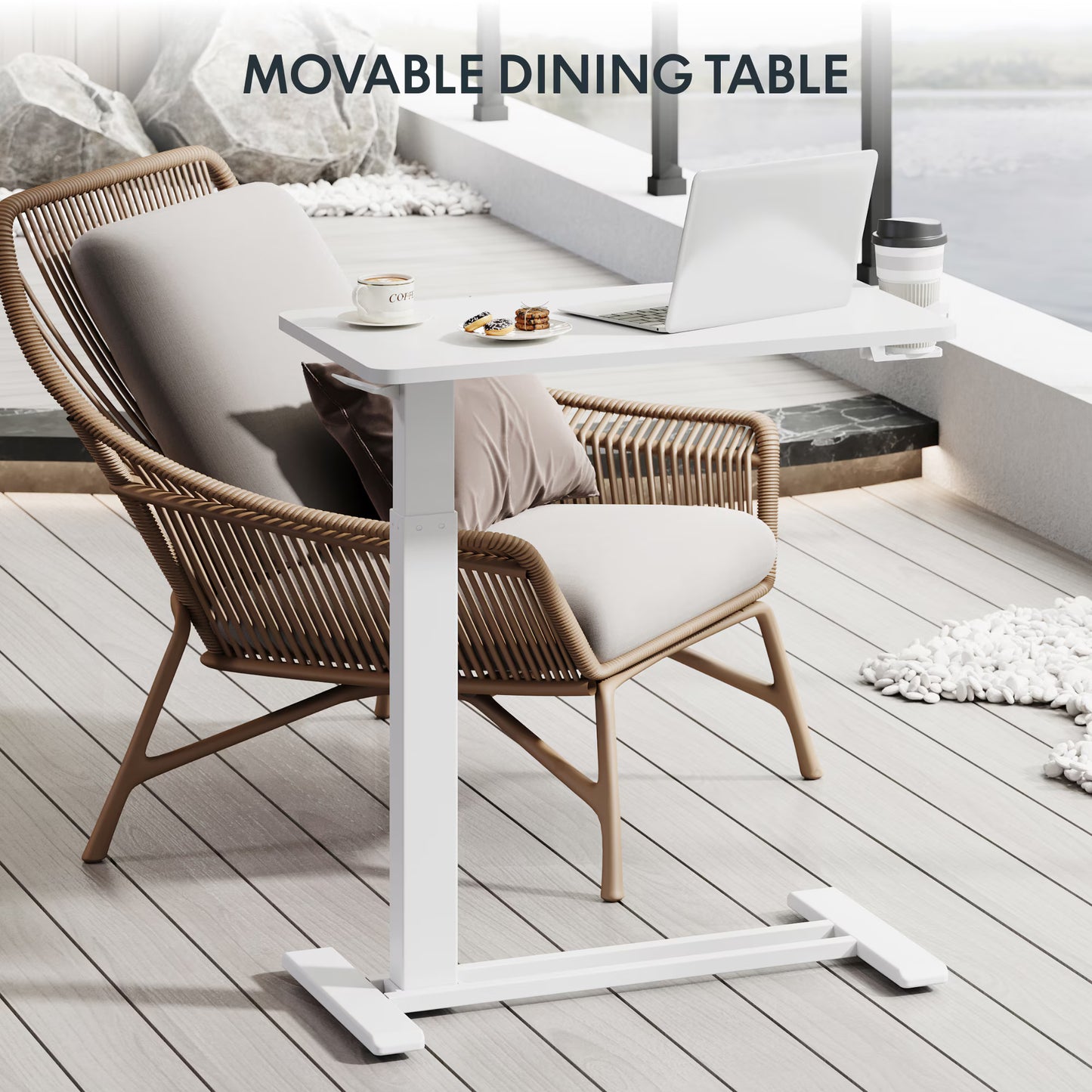Height Adjustable Side Desk Overbed Table (H5)
