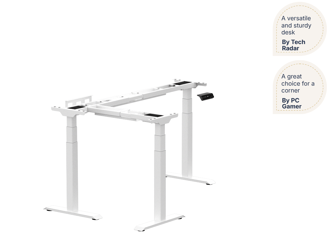 Pro L-Shaped Standing Desk — Frame Only (E7L)