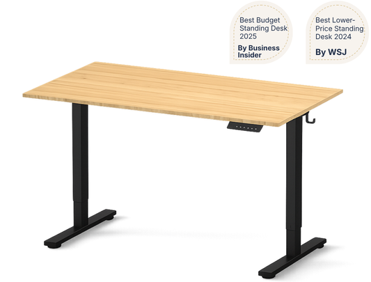 Essential Electric Standing Desk — Bamboo (E2)