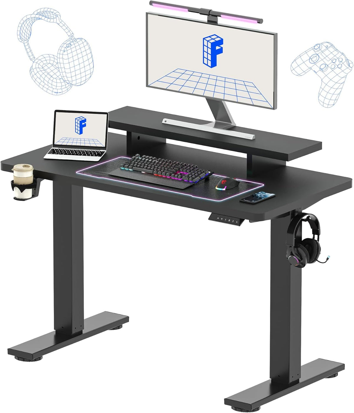 Standing Desk with Monitor Stand — (E2)
