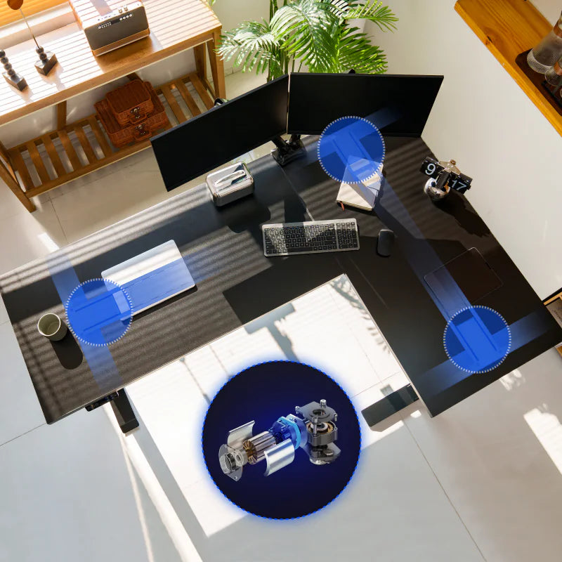 Pro L-Shaped Standing Desk — Chipboard (E7L)