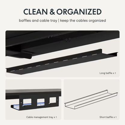 Pro L-Shaped Standing Desk — Chipboard (E7L)