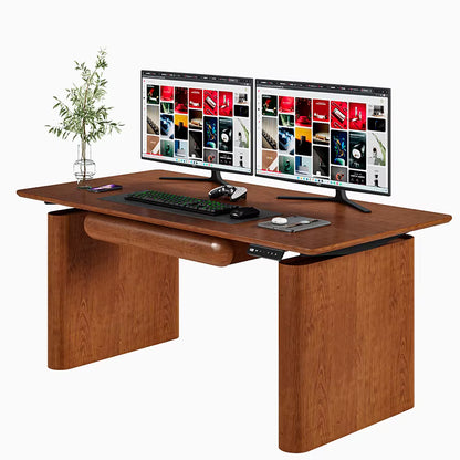 Apex Premium Solid Wood Standing Desk with Extendable Dual Motor Frame