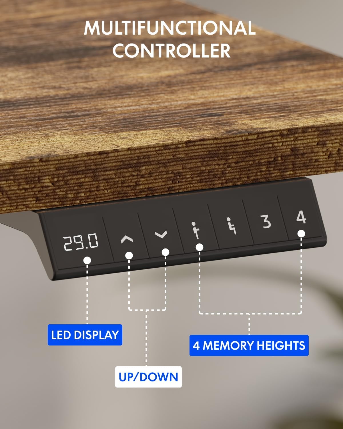 Standing Desk with Monitor Stand — (E2)
