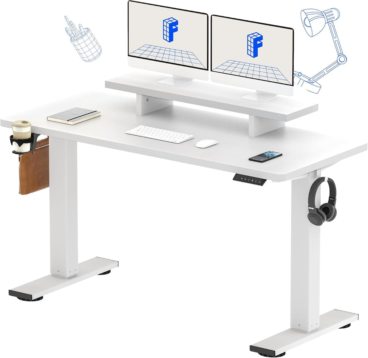 Standing Desk with Monitor Stand — (E2)