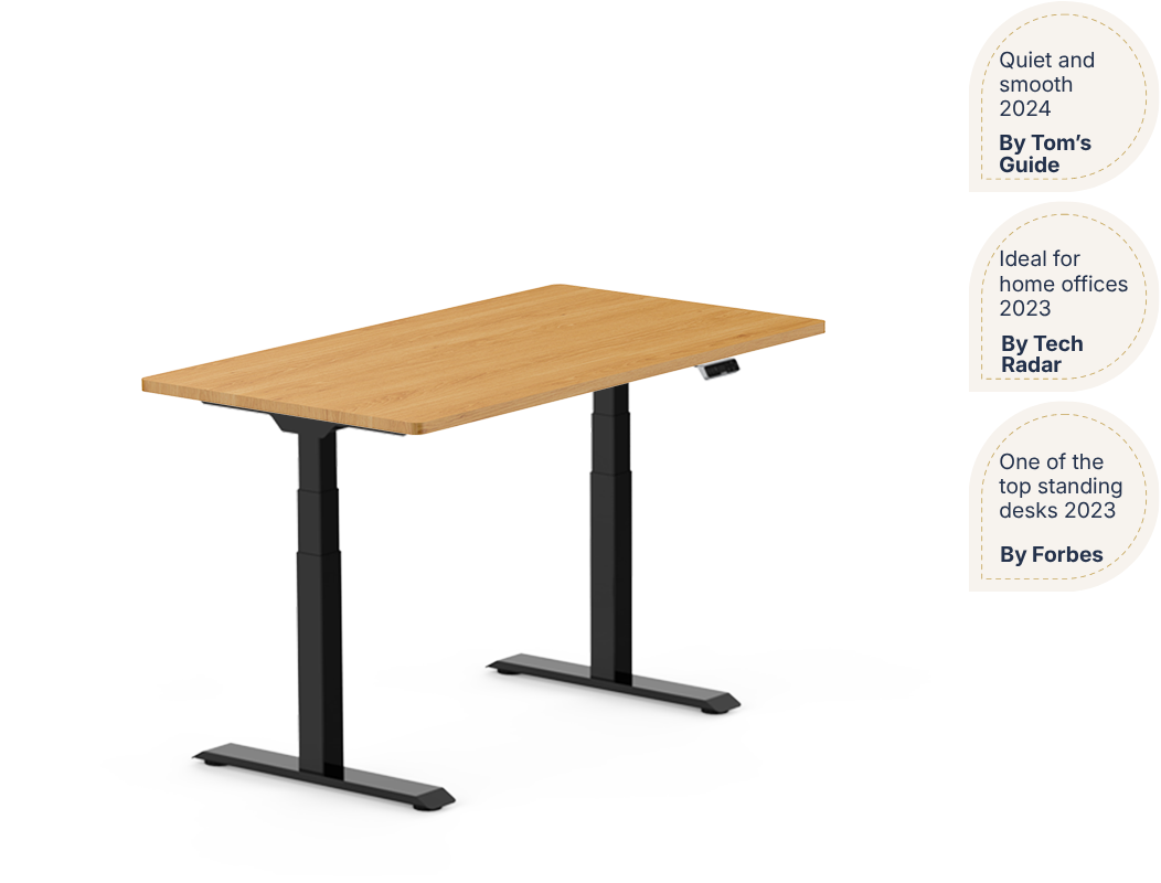Pro Plus Standing Desk — Solid Wood Texture (E7)