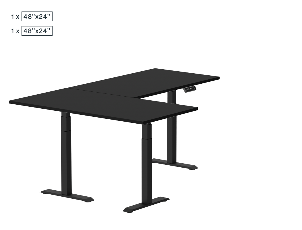 Pro L-Shaped Standing Desk — Chipboard (E7L)