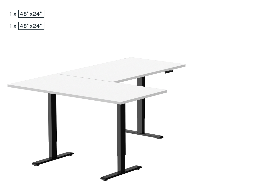 L-Shaped Standing Desk — Chipboard (E2L)
