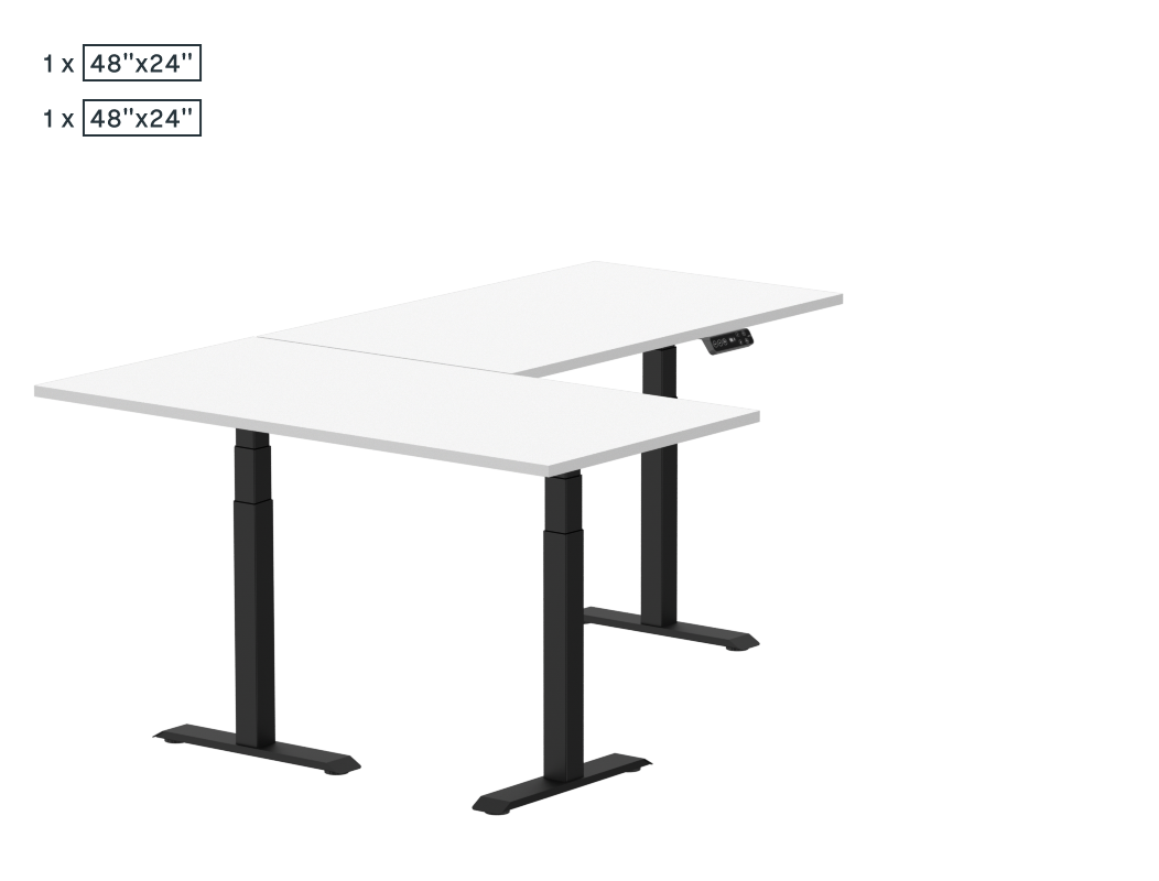 Pro L-Shaped Standing Desk — Chipboard (E7L)