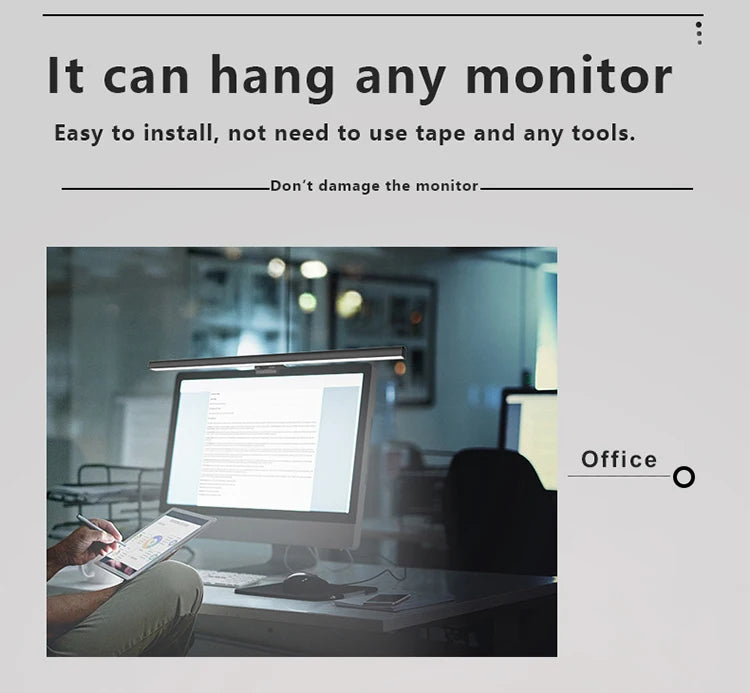 Apex LED Monitor Light Bar – Eye-Care Task Lamp