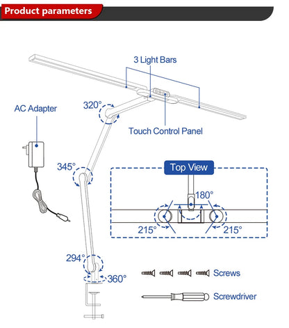 Apex Flexible Gooseneck LED Desk Lamp – 24W Clamp-On Task Light