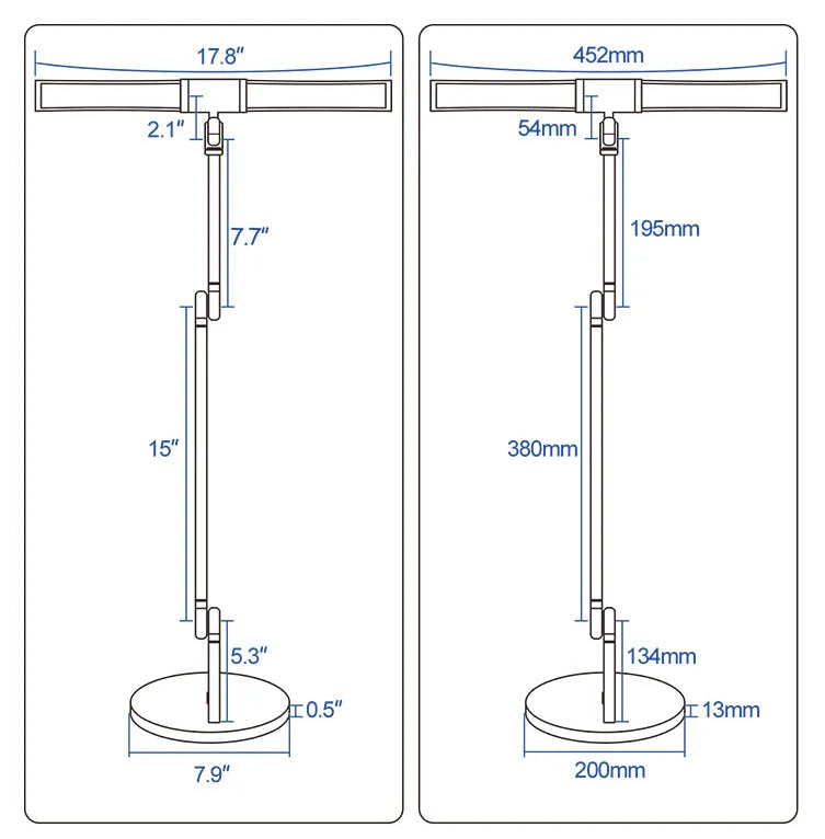 Apex Swing Arm E-Reading Eye-Care LED Desk Lamp