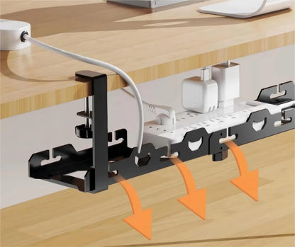 Apex Height Adjustable Under Desk Cable Management Rack – No-Drill Design