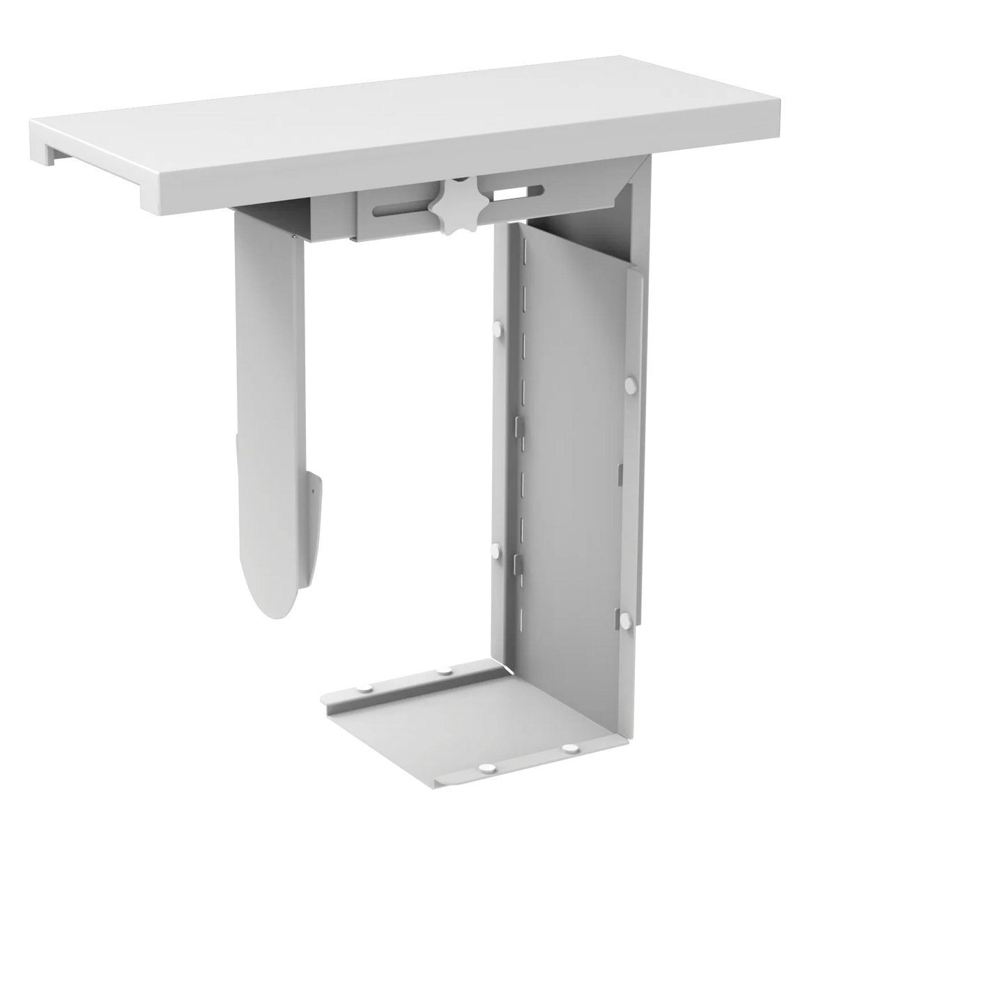 Apex Adjustable Under Desk CPU Holder – Steel Mount for Computer Towers