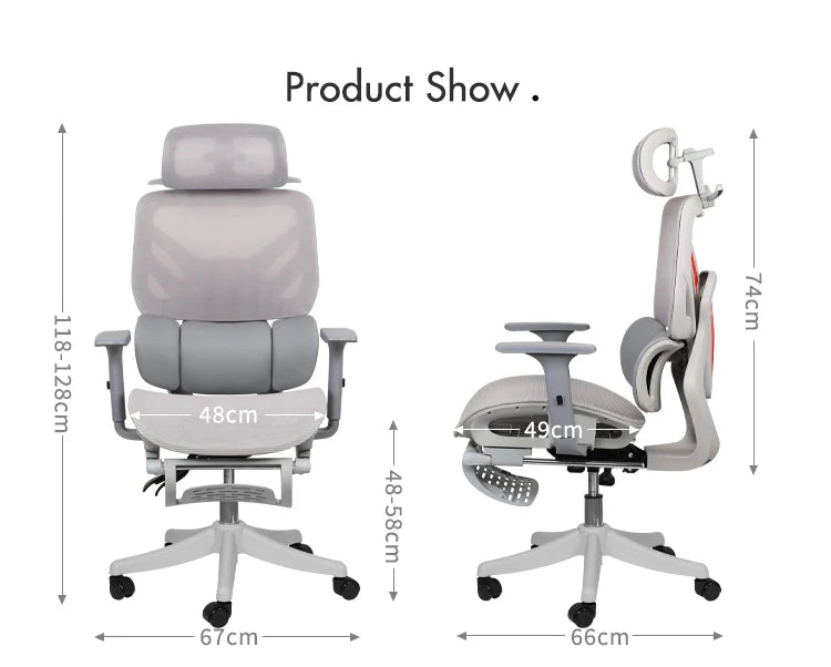 Apex Ergonomic High Back Office Chair with Footrest & Adjustable Headrest