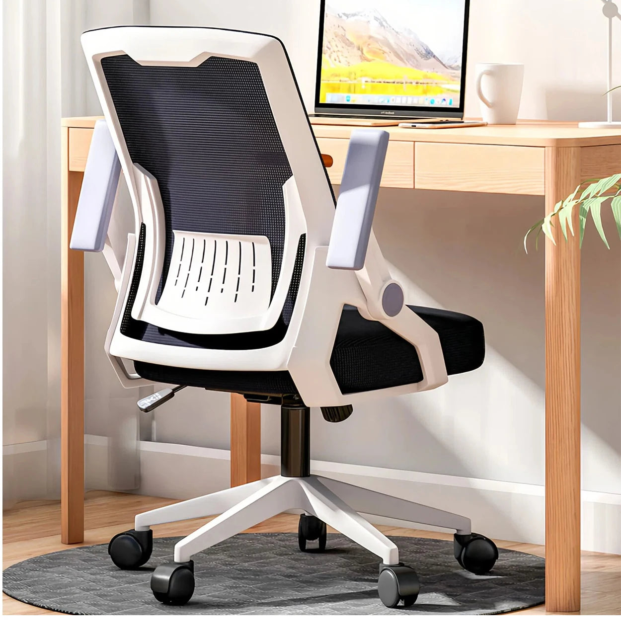 Apex Modern Mesh Office Chair with Adjustable Armrests & Waist Protection