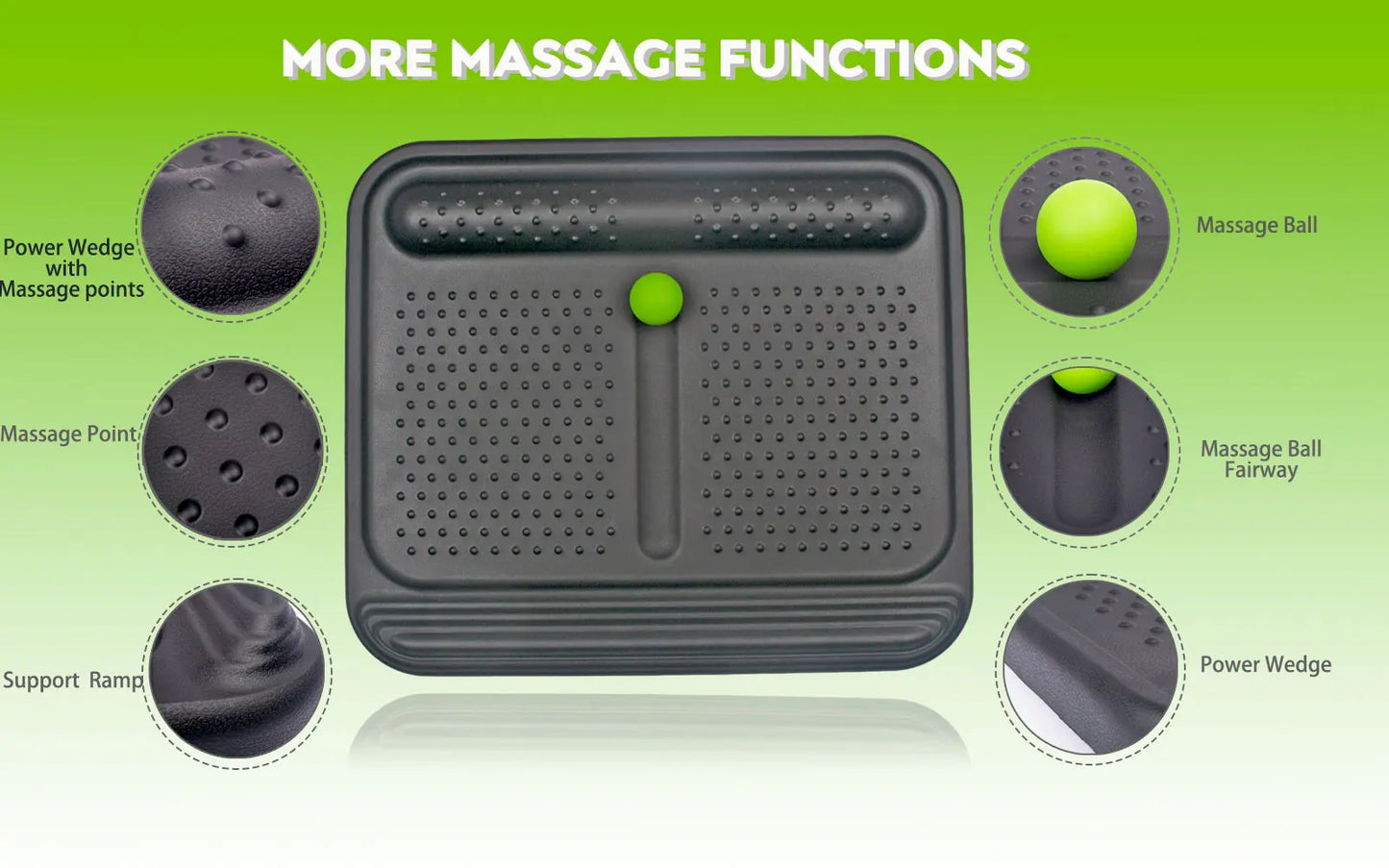 Topographical Anti-Fatigue Standing Desk Mat with Massage Ball