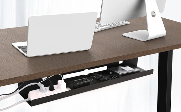 Apex Under Desk Cable Management Tray with Horizontal Cord Raceway