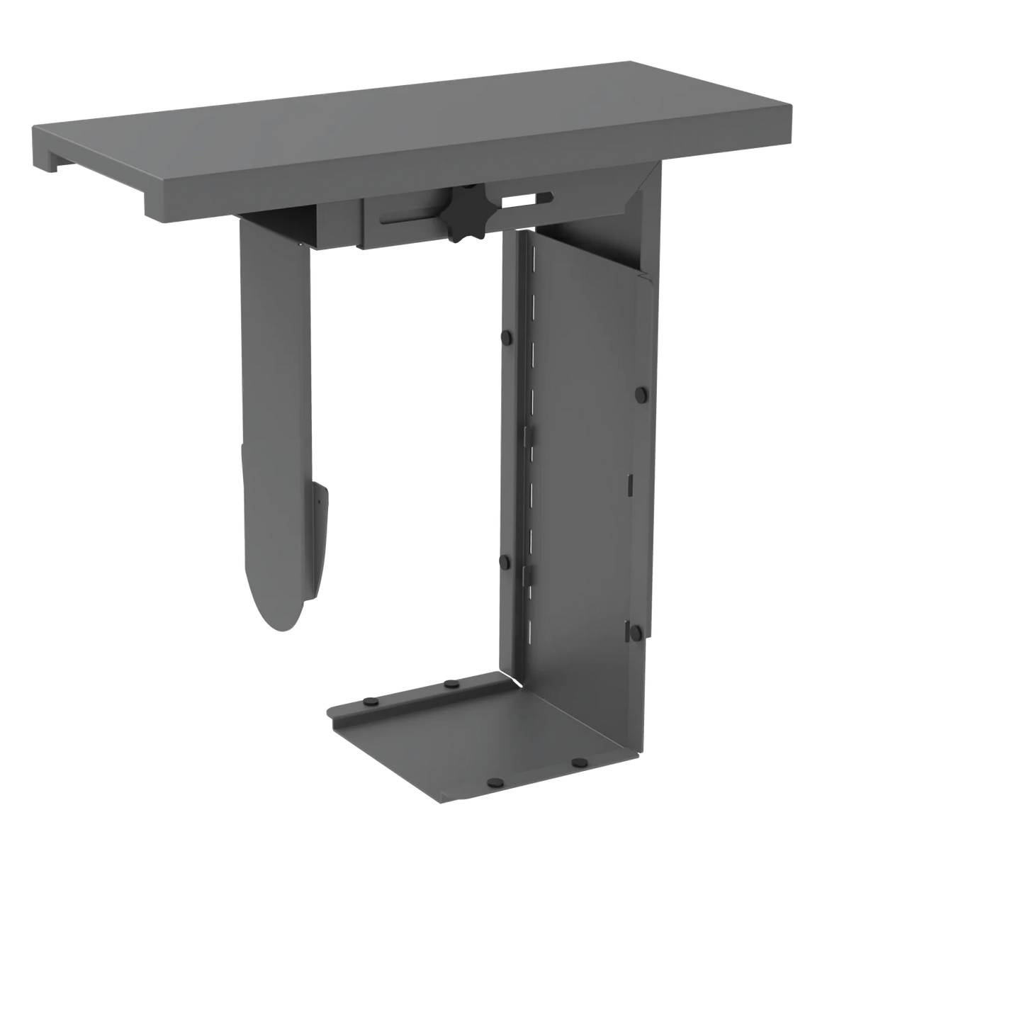 Apex Adjustable Under Desk CPU Holder – Steel Mount for Computer Towers