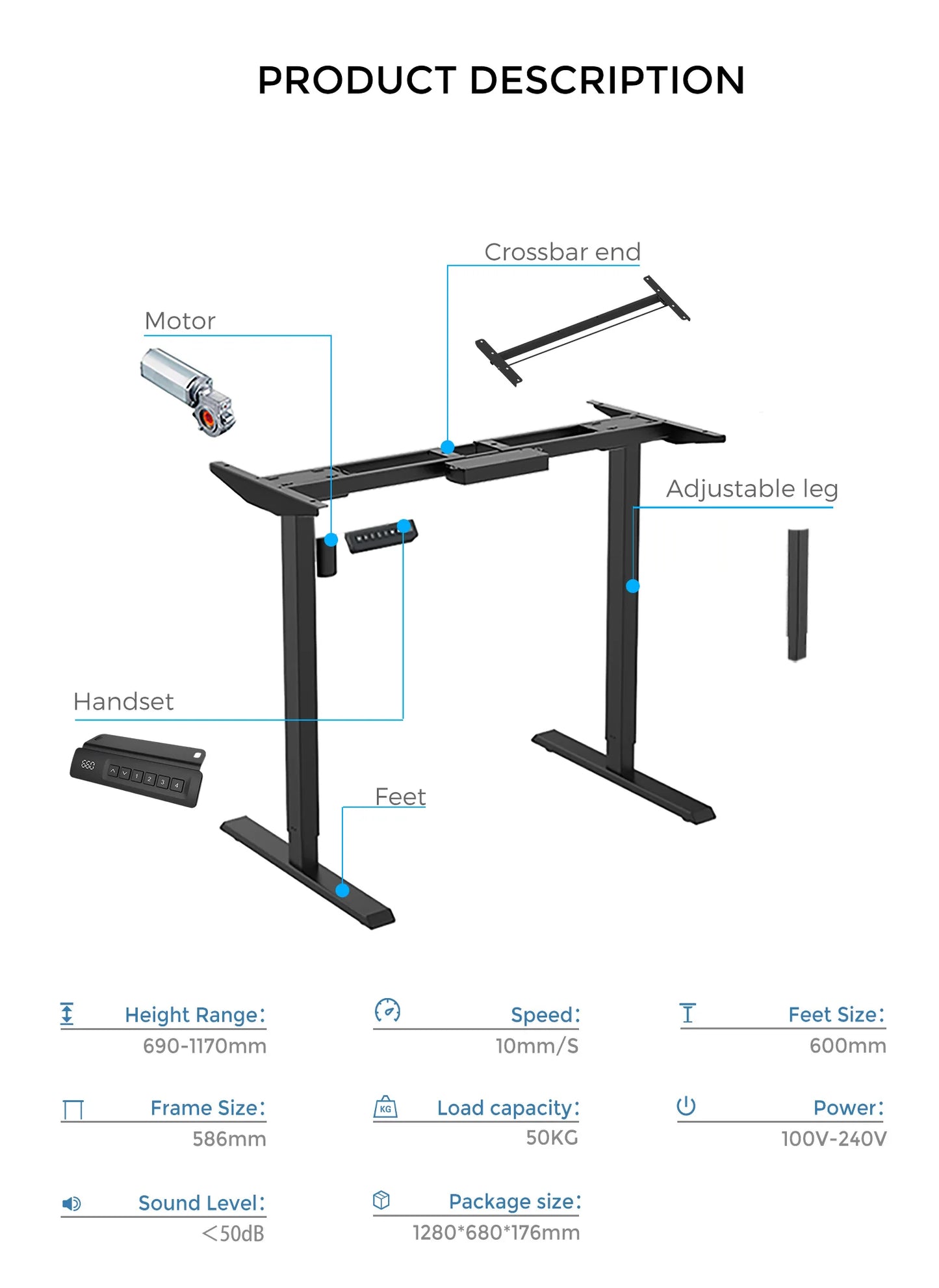 Apex Compact Ergonomic Standing Desk