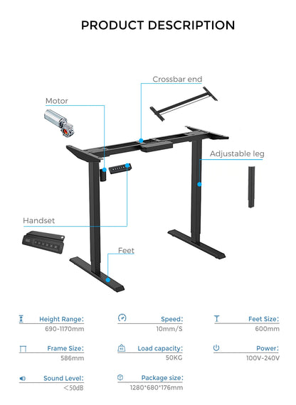 Apex Compact Ergonomic Standing Desk
