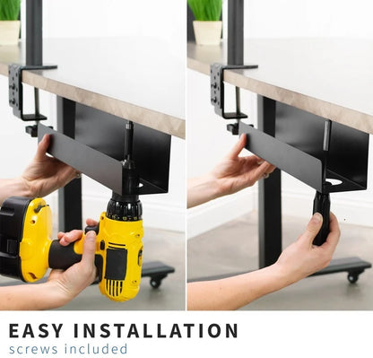 Apex Under Desk Cable Management Tray with Horizontal Cord Raceway