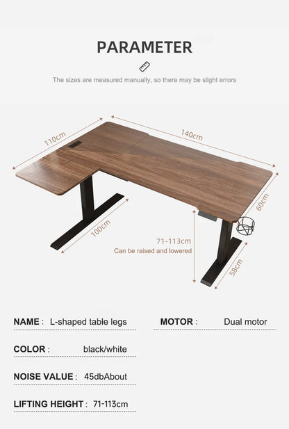 Apex Professional Dual Motor L-Shaped Standing Desk—Spacious Workspace