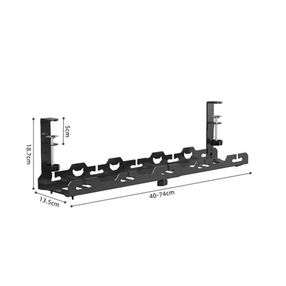 Apex Height Adjustable Under Desk Cable Management Rack – No-Drill Design