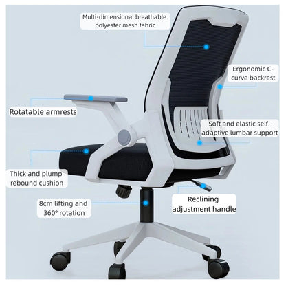 Apex Modern Mesh Office Chair with Adjustable Armrests & Waist Protection