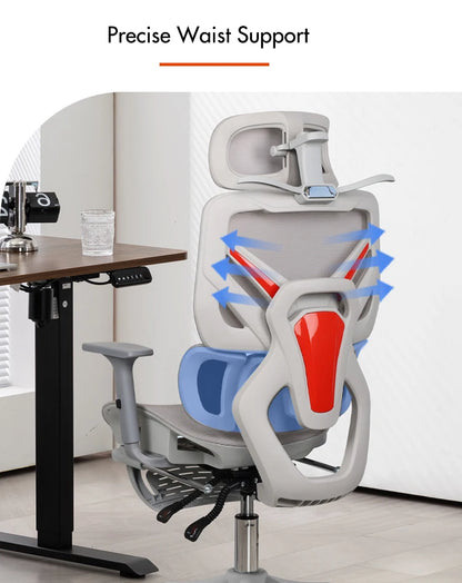 Apex Ergonomic High Back Office Chair with Footrest & Adjustable Headrest
