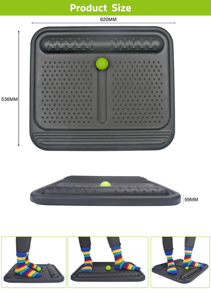 Topographical Anti-Fatigue Standing Desk Mat with Massage Ball