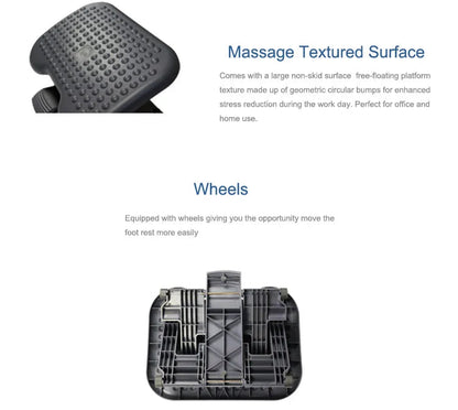 Apex Adjustable HIPS Plastic Massage Footrest Under Desk