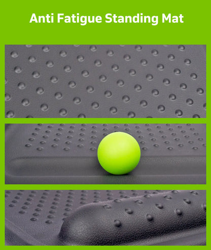 Topographical Anti-Fatigue Standing Desk Mat with Massage Ball