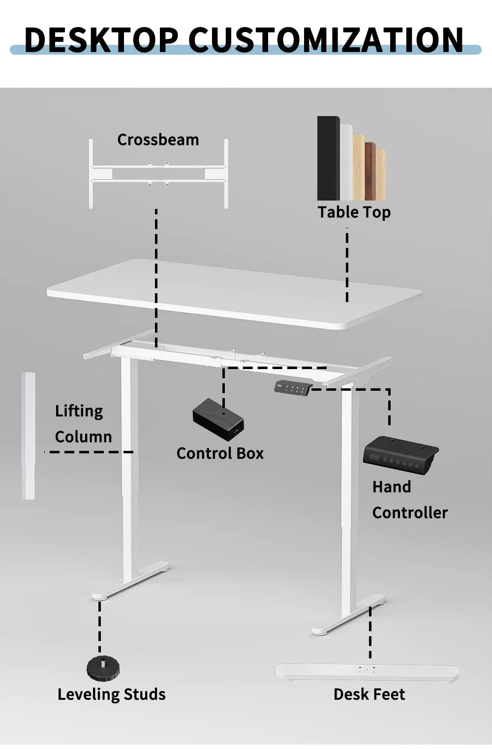 Apex Modern Dual Motor Standing Desk Frame