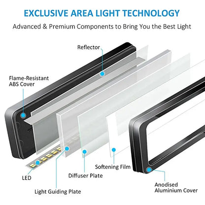 Apex Adjustable Aluminum LED Desk Lamp – Stepless Dimming Task Light