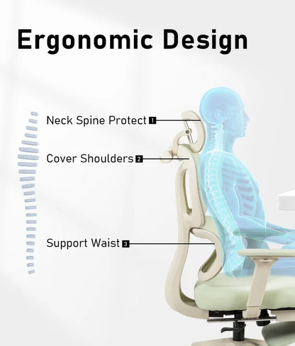 High Back Executive Mesh Office Chair with Adjustable Headrest