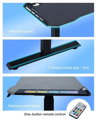Apex Ergonomic LED Electric Gaming Desk
