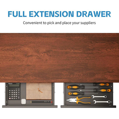 Apex Metal Under Desk Sliding Drawer – 18" Carbon Steel Storage Unit