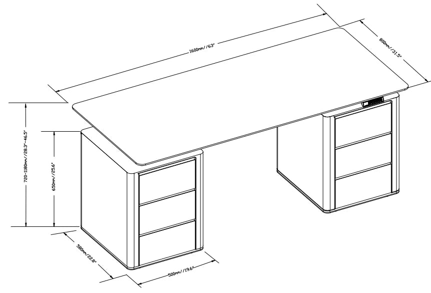 Apex Commercial Executive Standing Desk